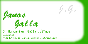 janos galla business card